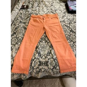 Pilcro and the Letterpress Anthropologie peach jeans, sz31